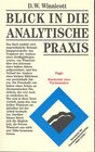 Buchcover Blick in die analytische Praxis (Konzepte der Humanwissenschaften)