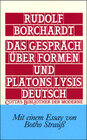 Buchcover Das Gespräch über Formen und Platons Lysis deutsch (Cotta's Bibliothek der Moderne, Bd. 66)