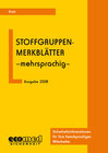 Buchcover Stoffgruppenmerkblätter mehrsprachig