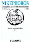 Buchcover Nikephoros - Zeitschrift für Sport und Kultur im Altertum