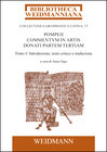 Buchcover Pompeii Commentum in Artis Donati partem tertiam, a cura di Anna Zago