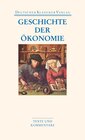 Buchcover Geschichte der Ökonomie