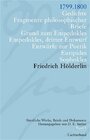 Buchcover Friedrich Hölderlin. Sämtliche Werke, Briefe und Dokumente. 12 Bände / Gedichte. Fragmente philosoph. Briefe. Grund zum 