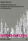 Buchcover Untersuchungen zur Funktion des emphatischen «do» im Englischen