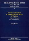 Buchcover Income Distribution in the Agricultural Sector of Thailand