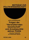 Buchcover Folgen der «Heranalternden Gesellschaft» und Ansatzpunkte aktiver Politik