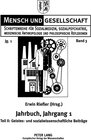 Buchcover Jahrbuch für Sozialmedizin, Sozialpsychiatrie, medizinische Anthropologie und philosophische Reflexionen. Jahrgang 1