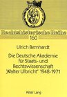 Buchcover Die Deutsche Akademie für Staats- und Rechtswissenschaft «Walter Ulbricht» 1948-1971