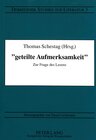Buchcover «geteilte Aufmerksamkeit»