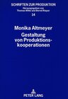 Buchcover Gestaltung von Produktionskooperationen