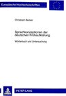 Buchcover Sprachkonzeptionen der deutschen Frühaufklärung