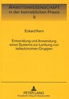 Buchcover Entwicklung und Anwendung eines Systems zur Lenkung von teilautonomen Gruppen