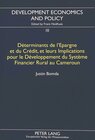 Buchcover Déterminants de l'Epargne et du Crédit, et leurs Implications pour le Développement du Système Financier Rural au Camero