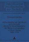 Buchcover Arthur Moeller van den Bruck und die erste deutsche Gesamtausgabe der Werke Dostojewskijs im Piper-Verlag 1906-1919