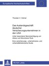 Buchcover Das Auslandsgeschäft deutscher Versicherungsunternehmen in den USA