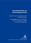 Buchcover Sprachgeschichte als Textsortengeschichte