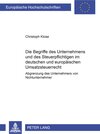 Buchcover Die Begriffe des Unternehmers und des Steuerpflichtigen im deutschen und europäischen Umsatzsteuerrecht
