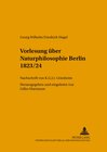 Buchcover Vorlesung über Naturphilosophie Berlin 1823/24