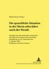 Buchcover Die sprachliche Situation in der Slavia zehn Jahre nach der Wende