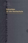 Buchcover Schreiben für die Hochschule