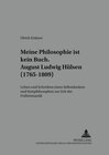 Buchcover «...meine Philosophie ist kein Buch»- August Ludwig Hülsen (1765-1809)