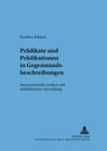 Buchcover Prädikate und Prädikationen in Gegenstandsbeschreibungen