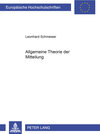 Buchcover Allgemeine Theorie der Mitteilung