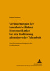 Buchcover Veränderung der innerbetrieblichen Kommunikation bei der Einführung alternierender Telearbeit