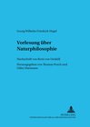 Buchcover Vorlesung über Naturphilosophie- Berlin 1821/22