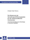 Buchcover Die Bedeutung der Verwaltungsverfahrensgesetze für die wissenschaftlichen Hochschulen