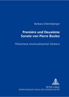 Buchcover «Première» und «Deuxième Sonate» von Pierre Boulez