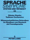 Buchcover Wissenschaftliches Schreiben im Studium von Deutsch als Fremdsprache