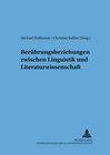 Buchcover Berührungsbeziehungen zwischen Linguistik und Literaturwissenschaft