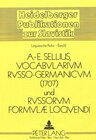 Buchcover Vocabularium Russo-Germanicum und Russorum Formulae Loquendi 1707
