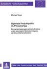 Buchcover Optimale Produktpolitik im Presseverlag