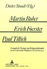 Buchcover Martin Buber - Erich Foerster - Paul Tillich