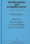 Buchcover Diachrone Betrachtungen zur Wortbildung im Germanischen