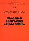 Buchcover Giacomo Leopardis «Zibaldone»