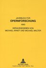 Buchcover Jahrbuch für Opernforschung 1990