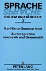 Buchcover Zur Integration von Lexik und Grammatik