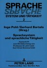 Buchcover Sprachsystem und sprachliche Tätigkeit