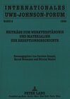 Buchcover Internationales Uwe-Johnson-Forum- Band 2 (1992)