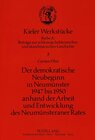 Buchcover Der demokratische Neubeginn in Neumünster 1947 bis 1950 anhand der Arbeit und Entwicklung des Neumünsteraner Rates