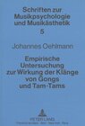 Buchcover Empirische Untersuchung zur Wirkung der Klänge von Gongs und Tam-Tams