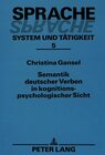 Buchcover Semantik deutscher Verben in kognitionspsychologischer Sicht