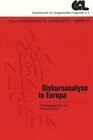 Buchcover Diskursanalyse in Europa