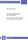 Buchcover Das Unterschiedsprinzip von John Rawls