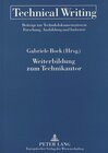 Buchcover Weiterbildung zum Technikautor