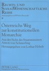 Buchcover Österreichs Weg zur konstitutionellen Monarchie