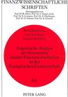 Buchcover Empirische Analyse der Autonomie lokaler Finanzwirtschaften in der Europäischen Gemeinschaft